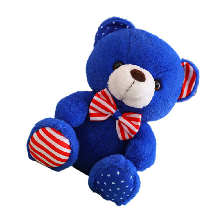 Th of july home party decoration patriotic bear plush toy inch teddy bear stuffed animal for independence day gift for kids