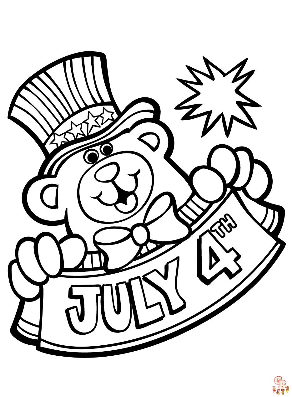 Celebrate independence day with fourth of july coloring pages