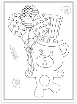 Independence day coloring rds greetings th fourth of july color pages rds patriotic god bless ameri liberty statue fireworks kids diy crafts grandchildren printed assortment pack flat rds count