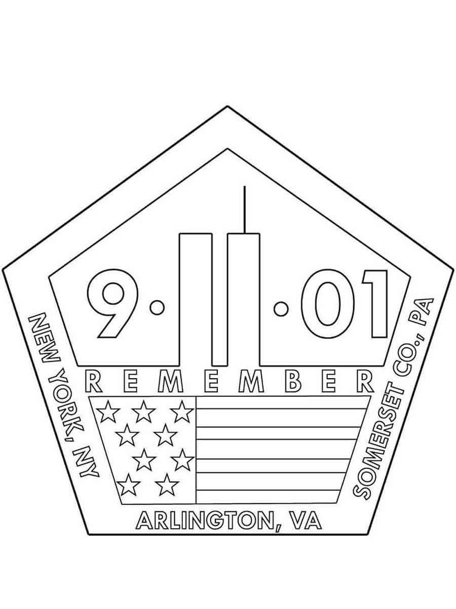 Patriot day coloring page