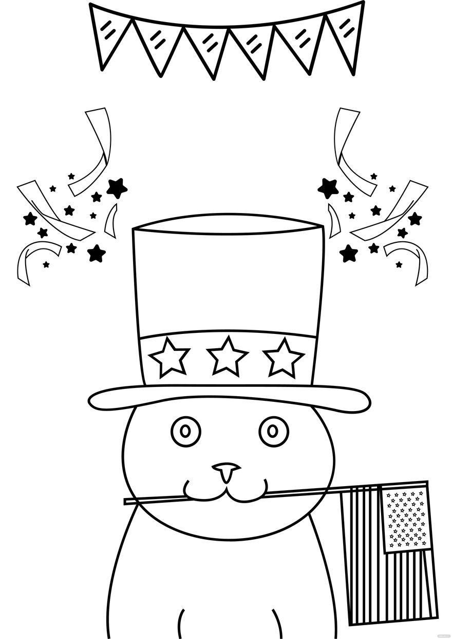 Free cute patriots day drawing