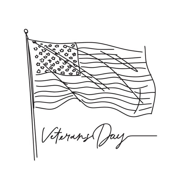 American flag line drawing over royalty