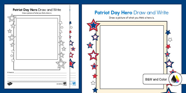 Patriot day hero draw and write activity lesson plan