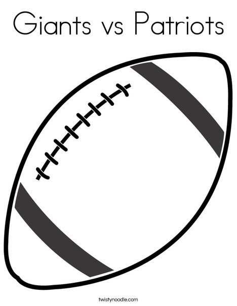Giants vs patriots coloring page
