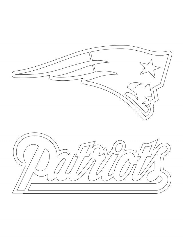 New england patriots logo coloring page