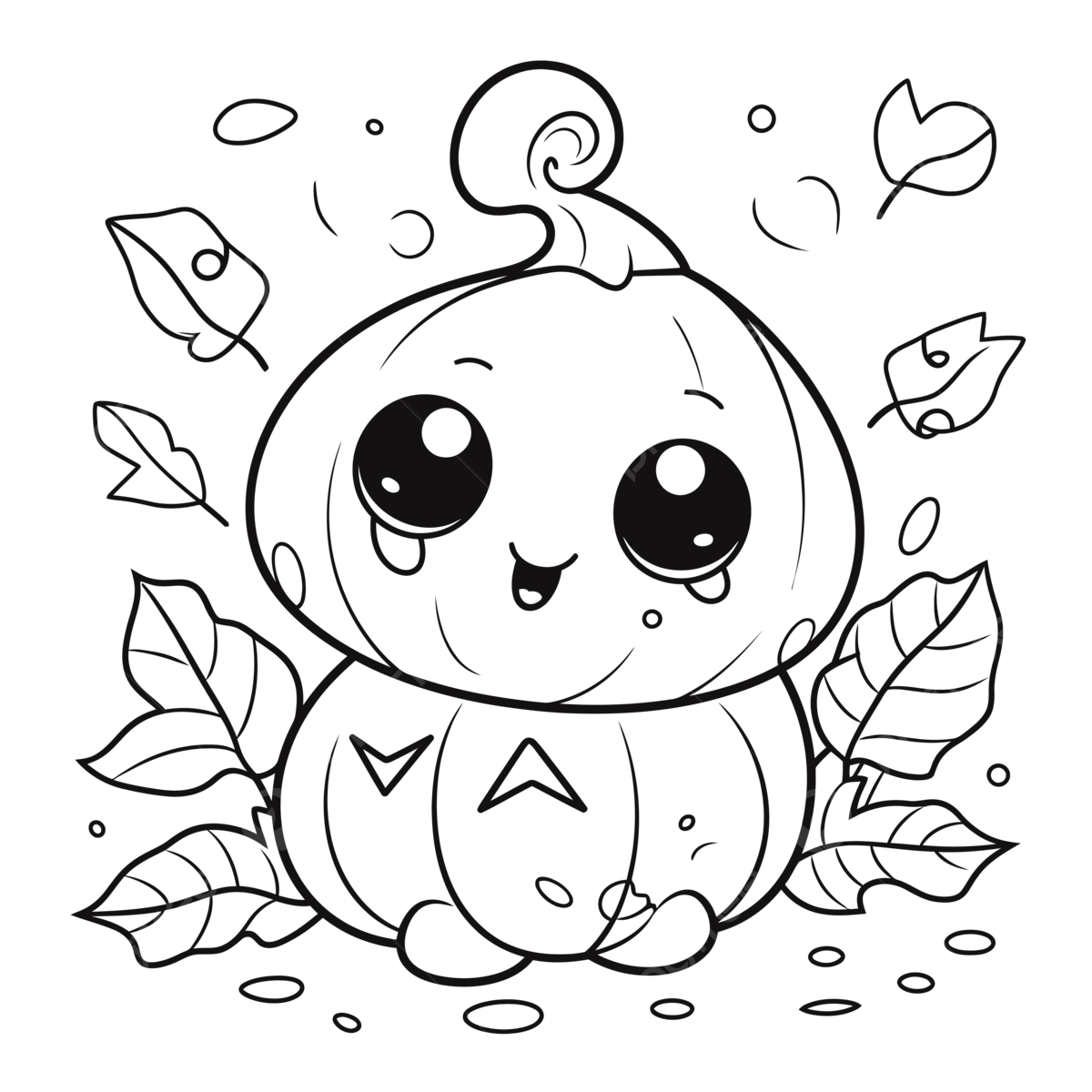 Dibujo de lindas pãginas para colorear calabaza imprimir con hojas bosquejo contorno vector png dibujos dibujo de calabaza hojas de dibujo dibujo de ala png y vector para dcargar gratis