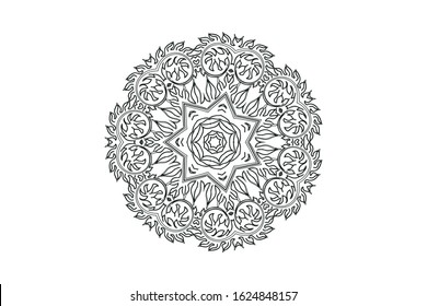 Vector mandala pãginas de coloreo otoão vector de stock libre de regalãas