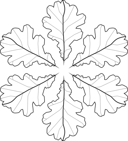 Dibujo de patrãn de hojas de roble para colorear dibujos para colorear imprimir gratis