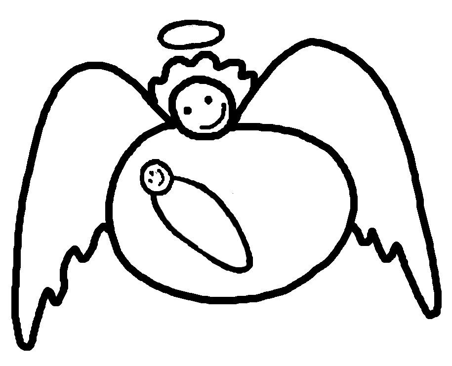 Views angel wing outline angel coloring pages wings logo
