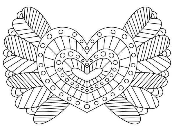 Thousand coloring page angel royalty