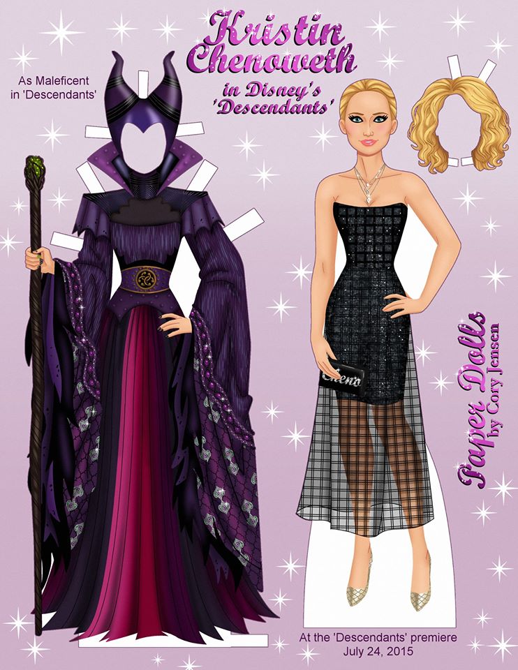 Paper doll of maleficent from descendants â