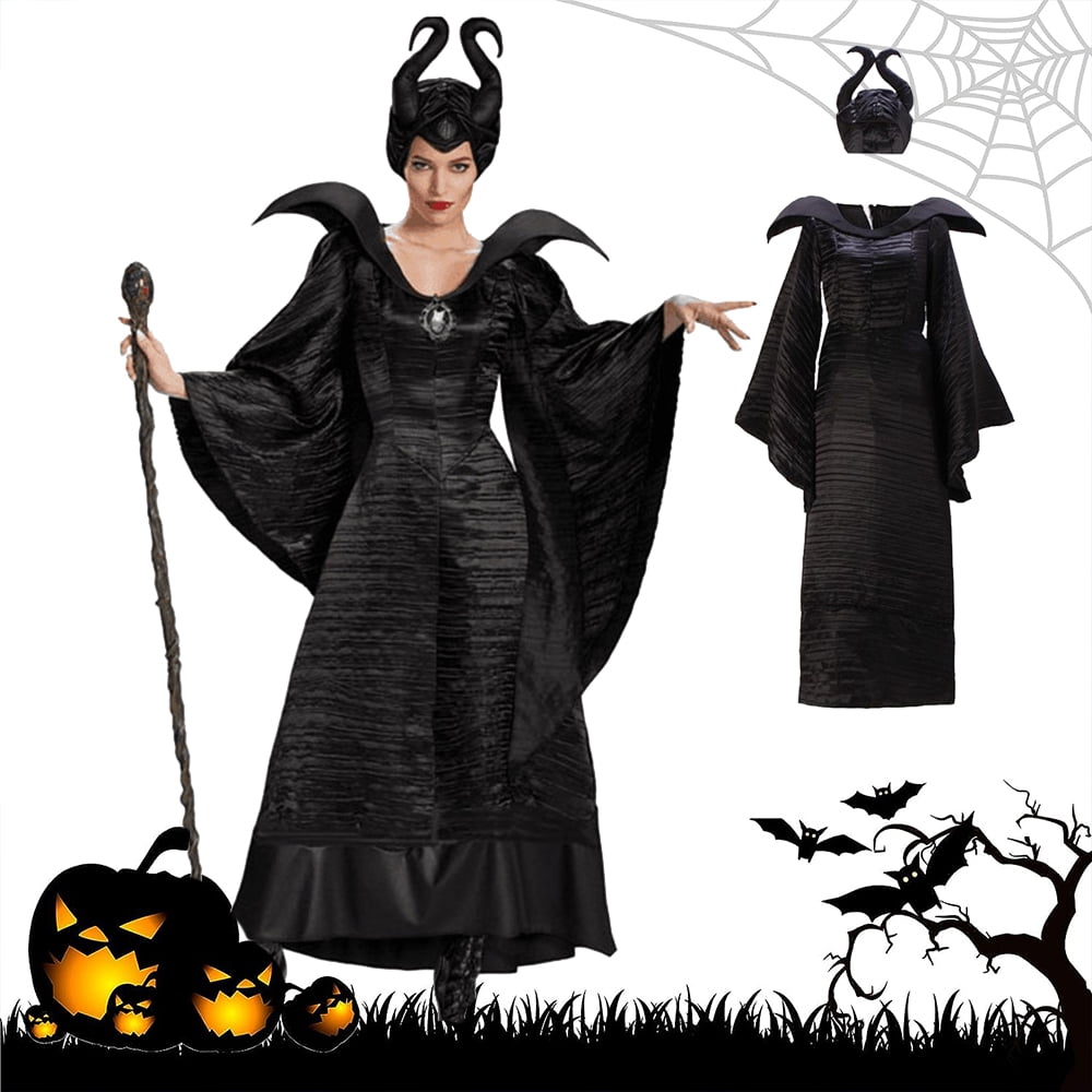 Spirit halloween adult maleficent dress costume maleficent dress with hat