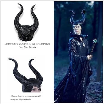 Mrocioa maleficent costume horns d headpiece halloween cosplay mask for evil queen black clothing shoes jewelry