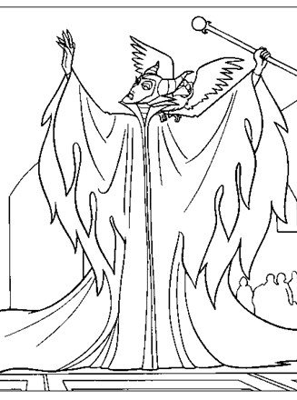 Sleeping beauty coloring page