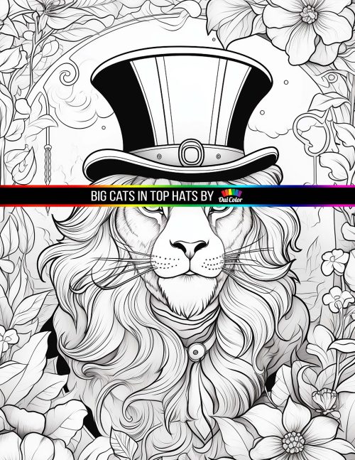 Big cats in top hats coloring book a stylish big cat coloring journeypdf