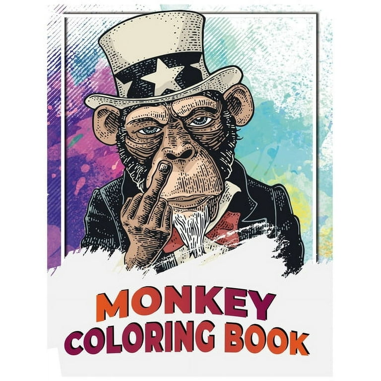 Animals with patterns coloring books monkey coloring book the amazing world of monkeys paperback