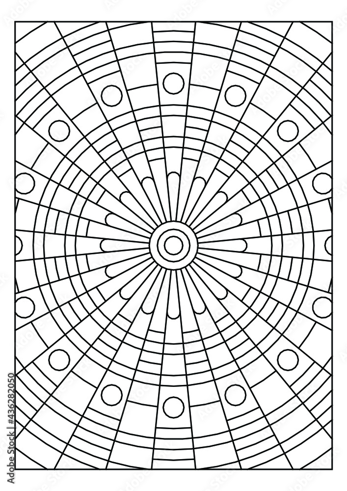 Radiate light pattern fun coloring pages for adults pattern design of radiate light in line art style for printable coloring pages