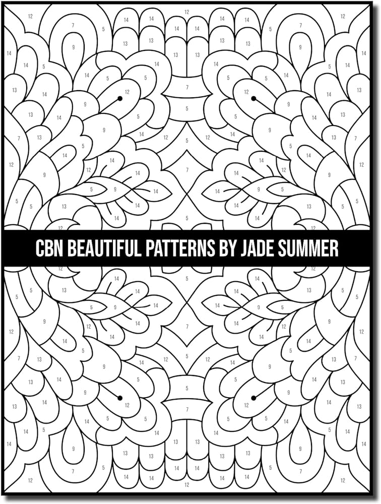Color by number beautiful patterns an adult coloring book with fun easy and relaxing coloring pages color by number coloring books summer jade books