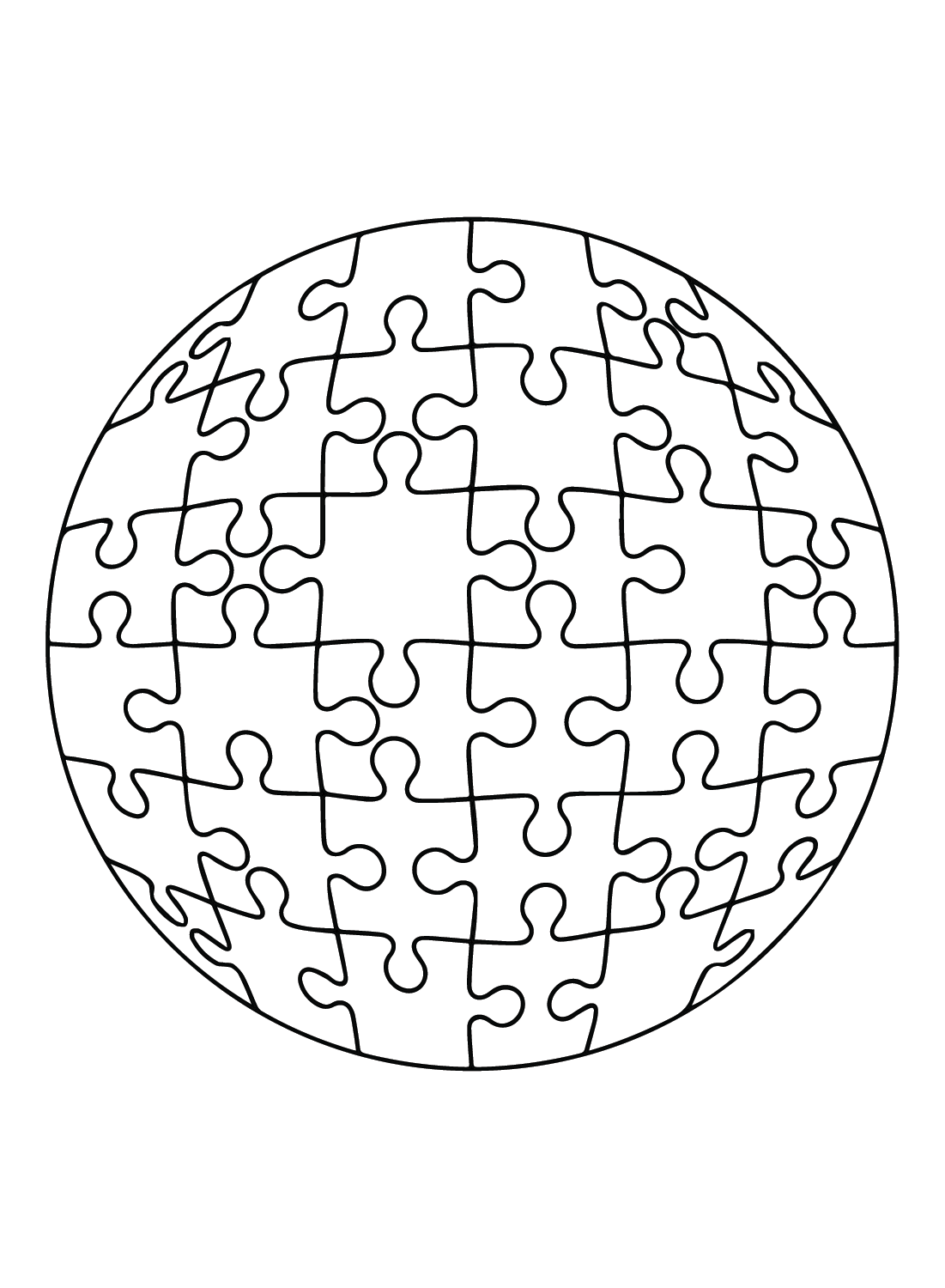 Jigsaw puzzle coloring pages printable for free download