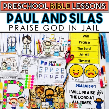 Paul and silas praise god in jail preschool bible lesson tpt
