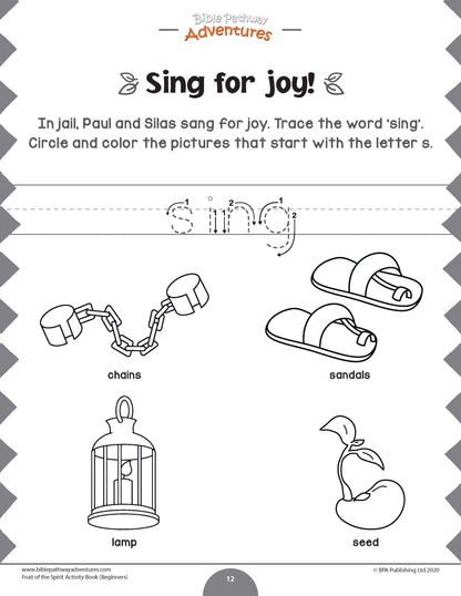 Joy fruit of the spirit activity book for beginners pdf â bible pathway adventures