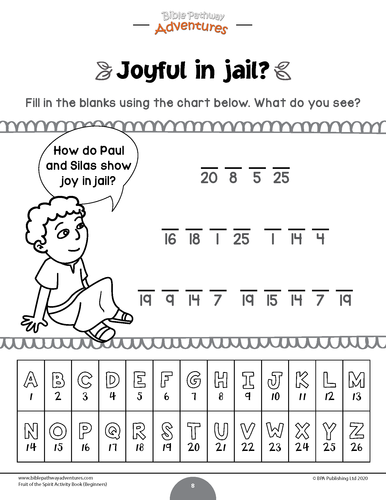 Joy fruit of the spirit activity book for beginners teaching resources