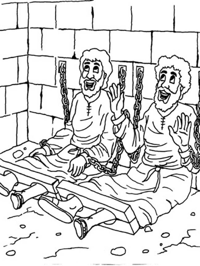 Paul and silas bible coloring pages sunday school coloring pages bible coloring