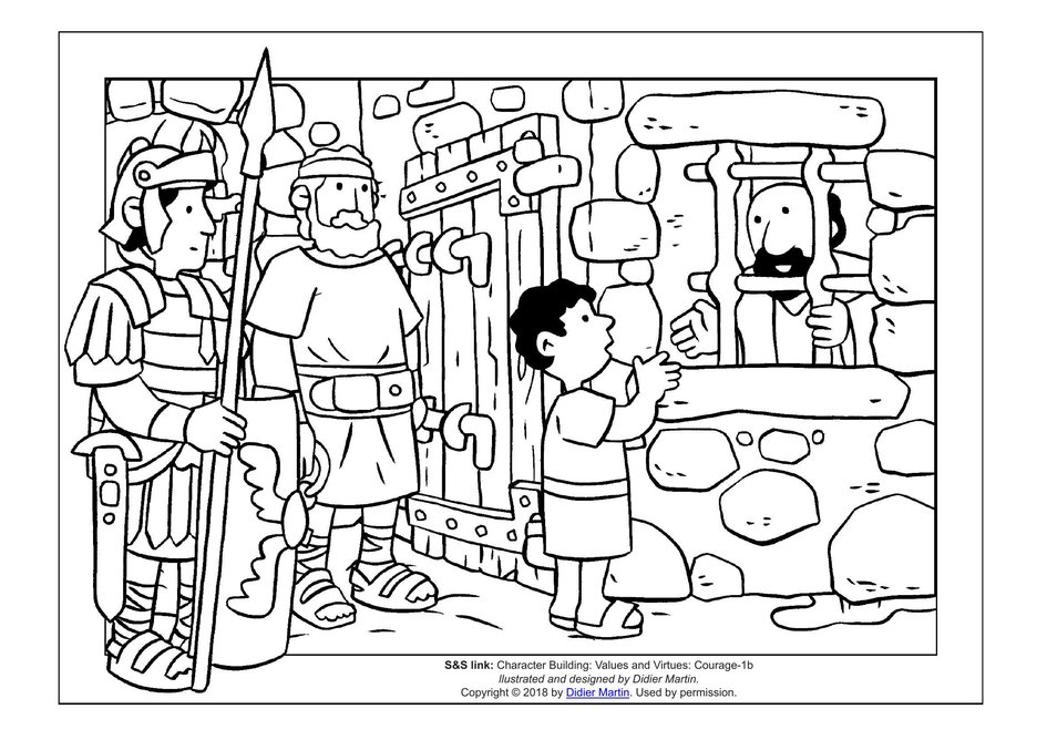 Coloring page young people in the bible apostle pauls nephew my wonder studio