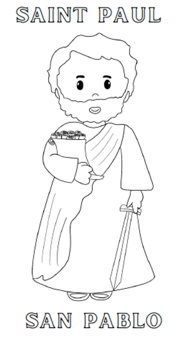 Saint paul coloring page familias catechesis