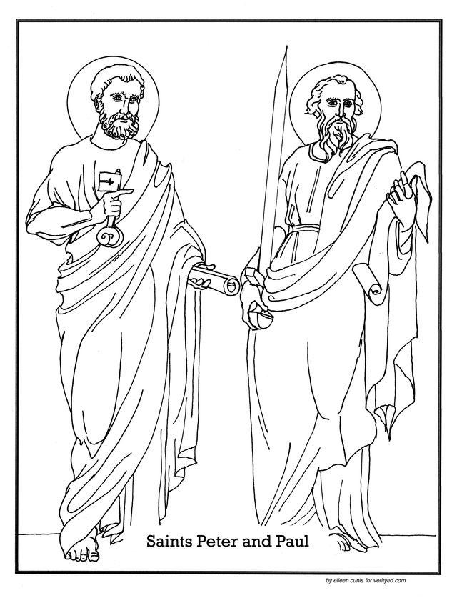 Saints coloring pages