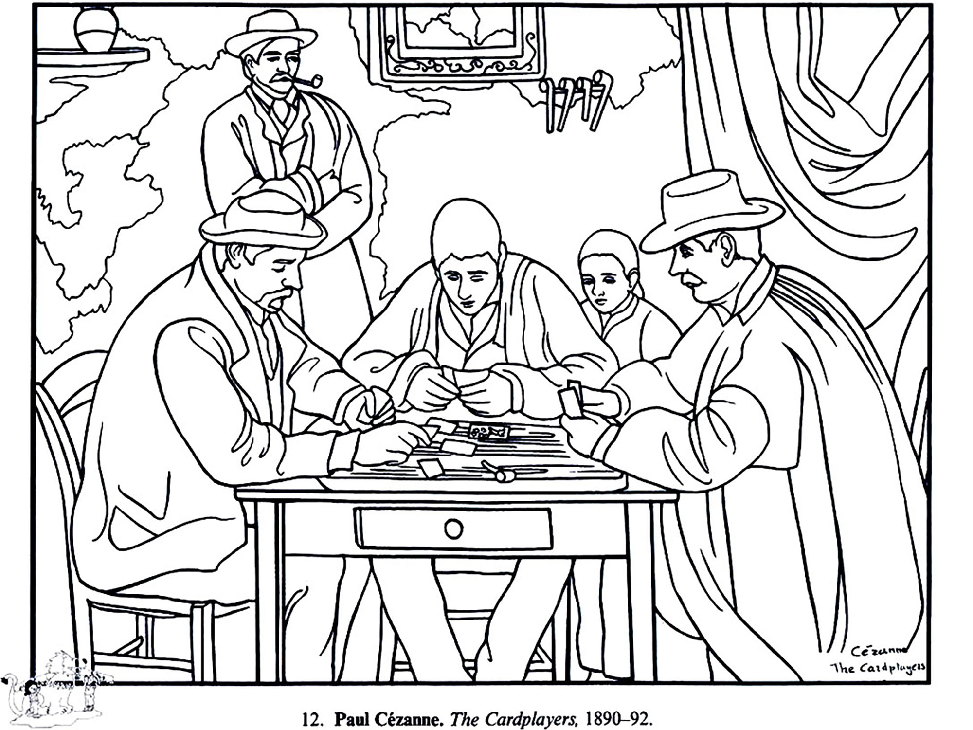 Coloring of cãzanne for children