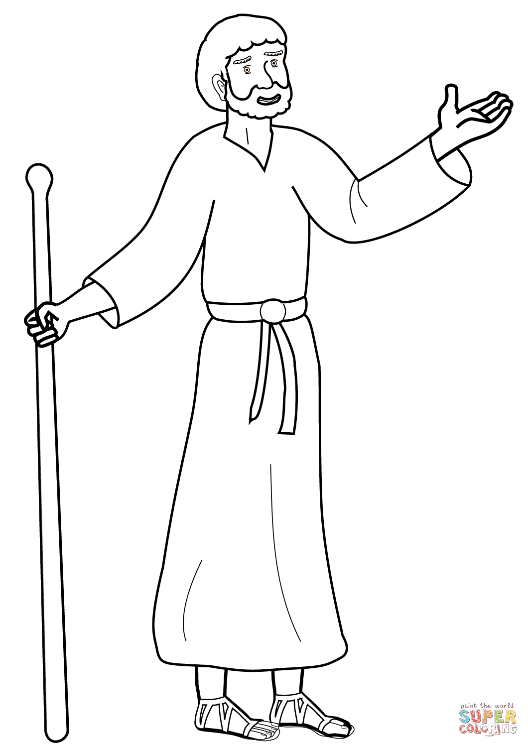 Cartoon paul the apostle coloring page free printable coloring pages