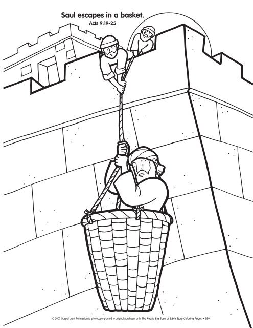 Saul escapes in a basket
