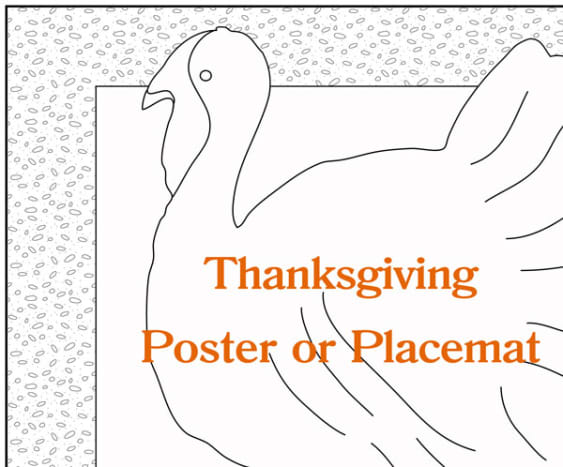 Printable thanksgiving coloring pages