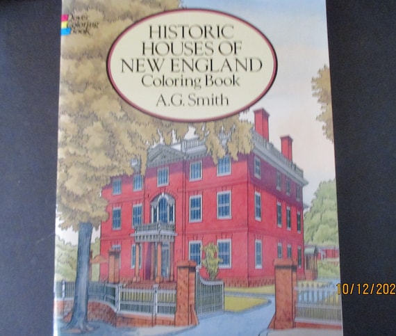 Historic houses of new england coloring book ag smith illustrations hunter house coolidge kingscote arrowhead lenox robert frost paul revere