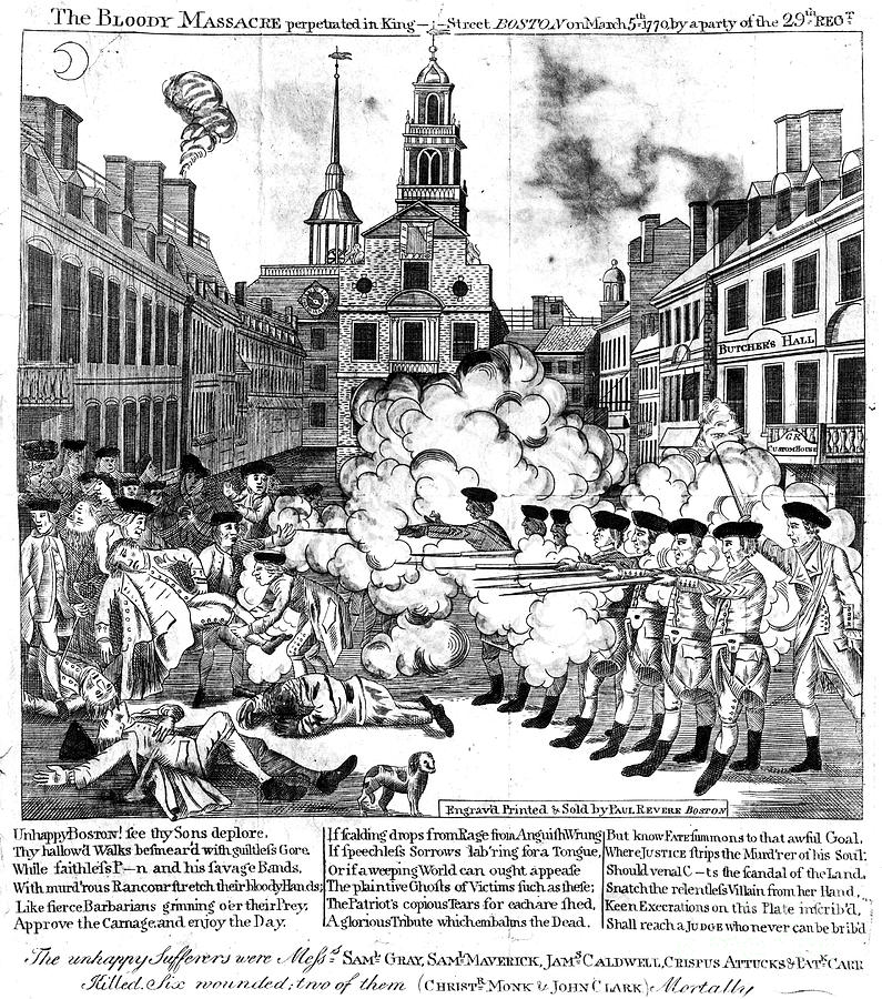 Boston massacre photograph by granger