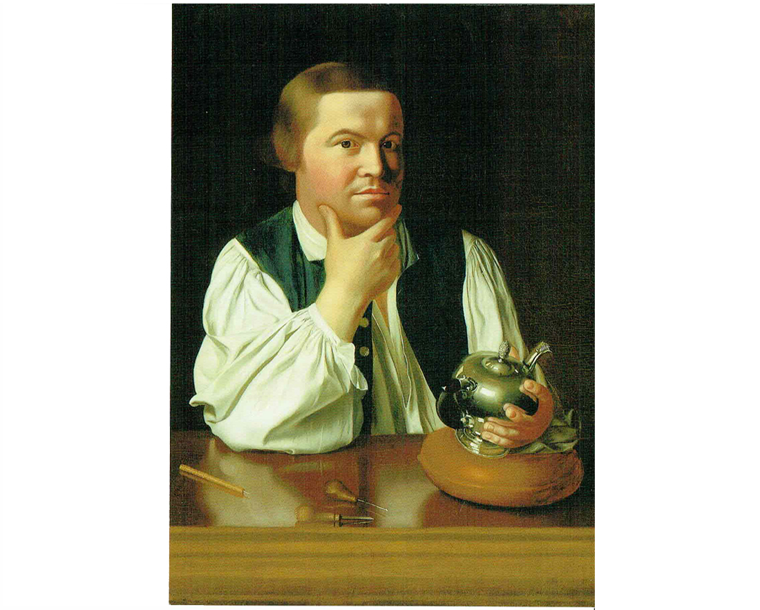 Portrait of paul revere postcard