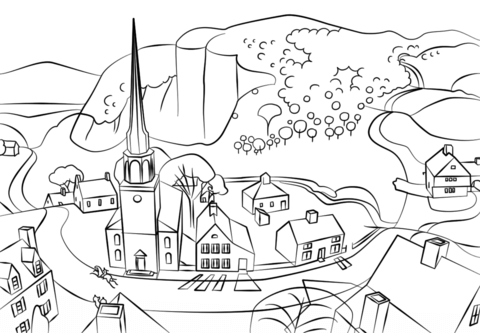 Midnight ride of paul revere by grant wood coloring page free printable coloring pages