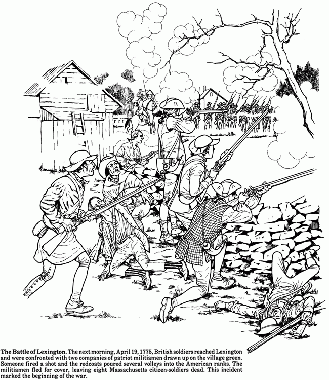 Pics of paul revere coloring page