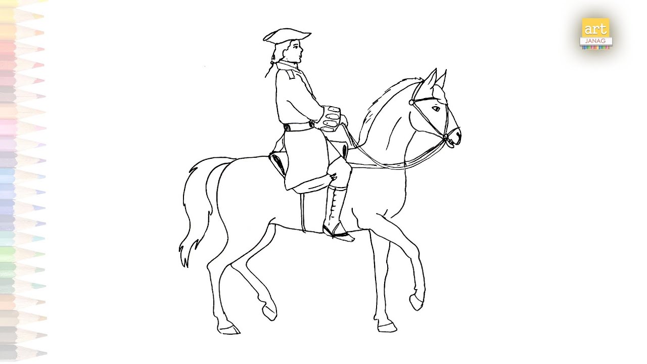 Paul revere drawings video paul revere drawing easy how to draw paul revere drawing step by step