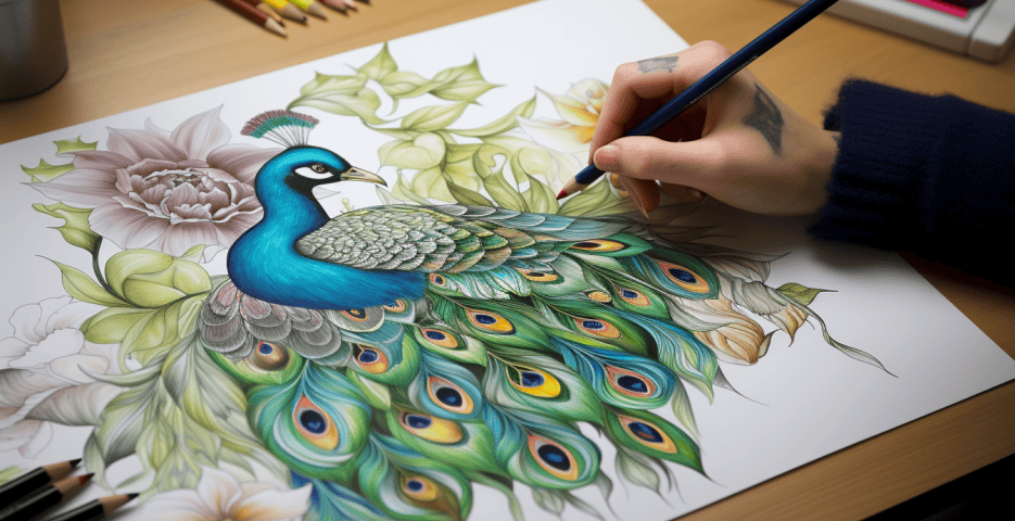 Peacock coloring pages