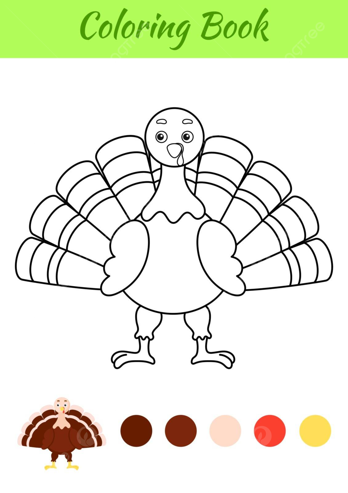 Dibujo de libro educativo para colorear niãos con imagen pavo feliz vector png dibujos dibujo de gato dibujo de pavo dibujo de libro png y vector para dcargar gratis