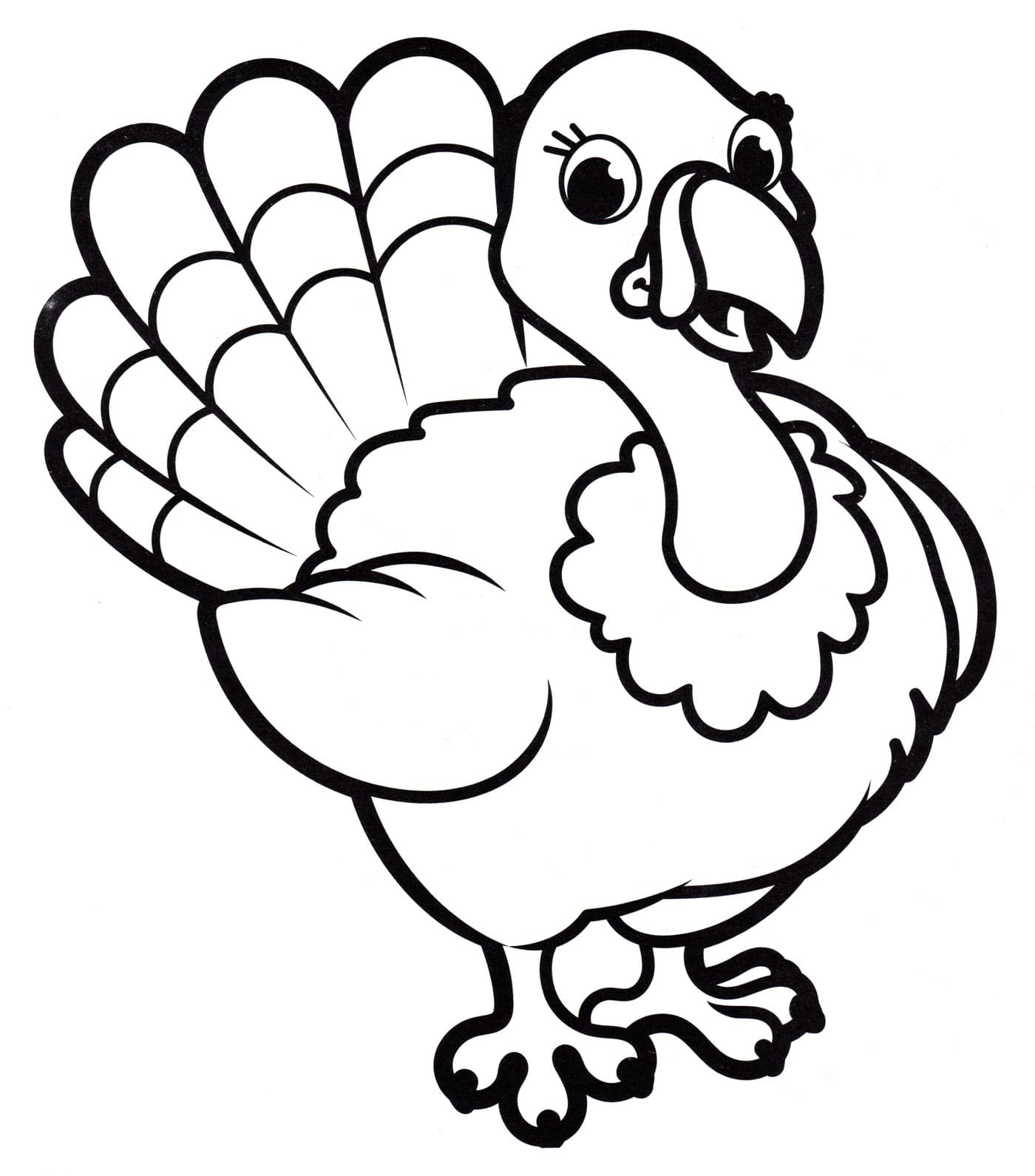 Dibujos de pavos para colorear