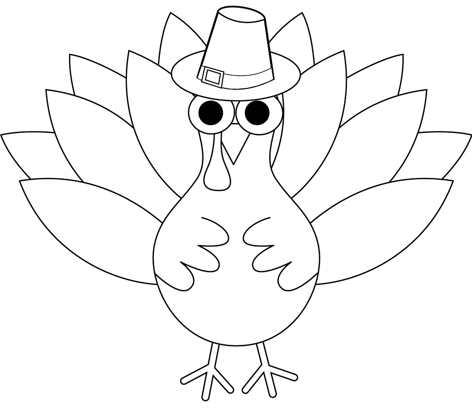 Pavo de accion de gracias para colorear imprimir e dibujar â
