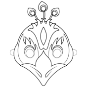 Dibujos de pavos reales para colorear