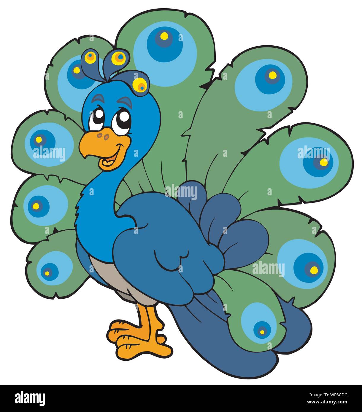 Stylized peacock hi