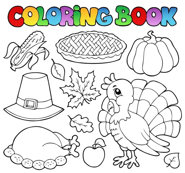 Thanksgiving coloring stock illustrations
