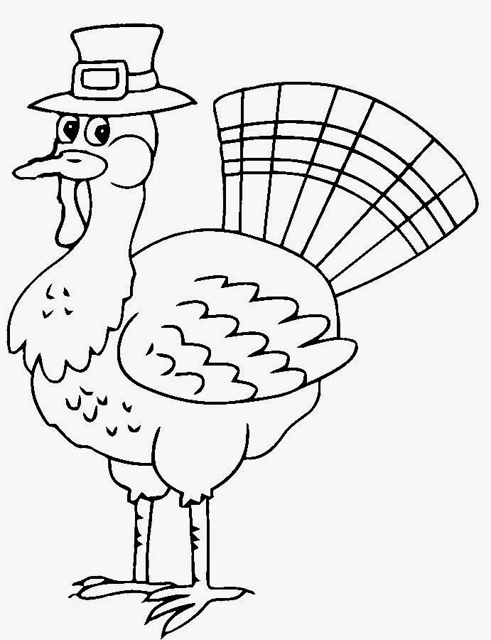 Pavo thanksgiving para colorear