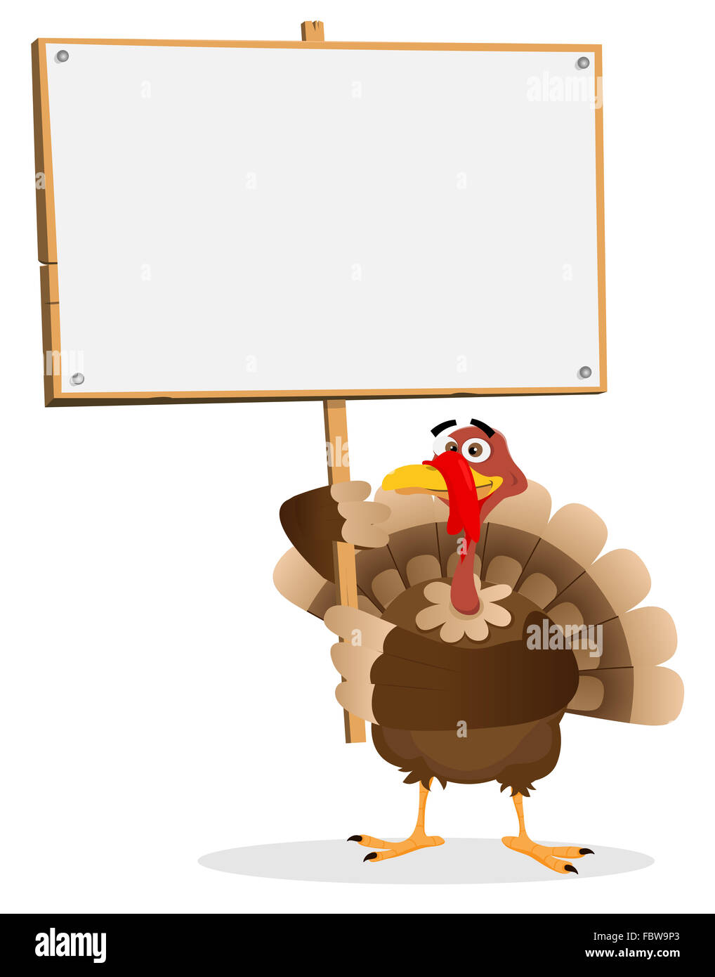 Turkey bird cartoon happy thanksgiving hi