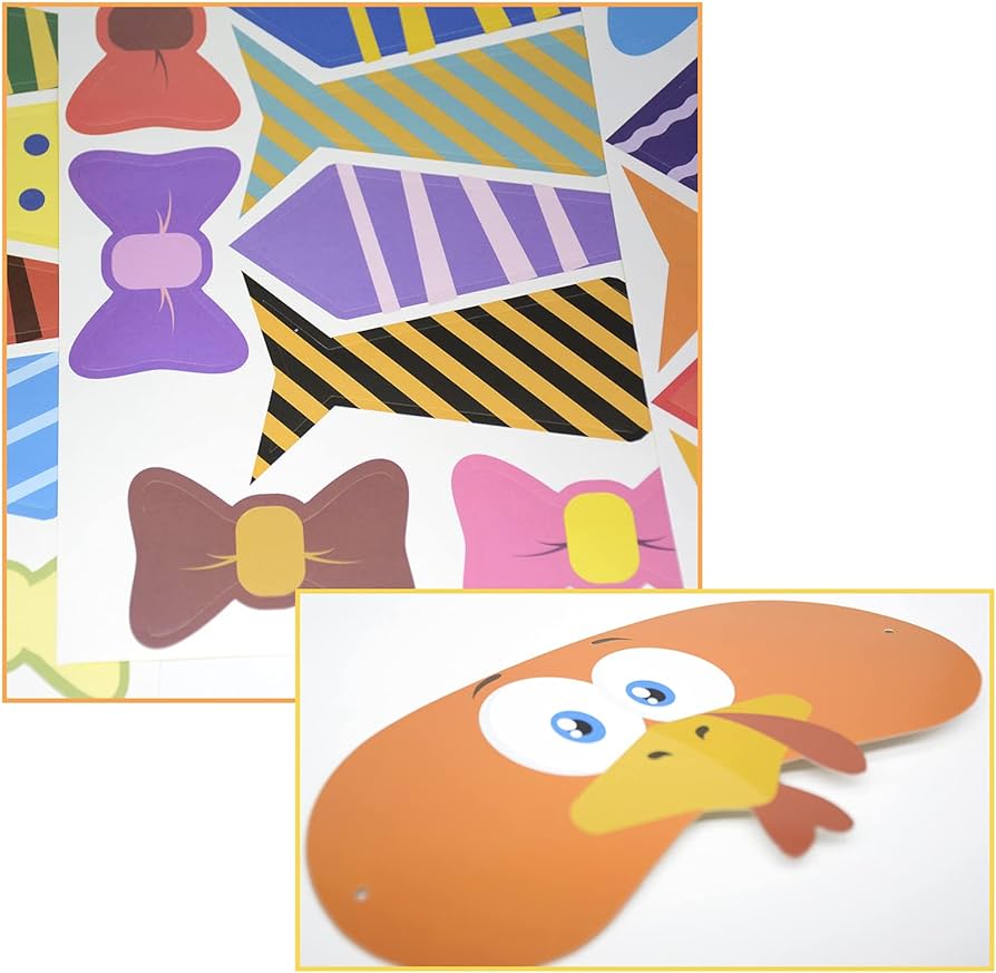 Suministros de fiesta de acciãn de gracias pin la corbata y el lazo en el pavo regalos de fiesta de acciãn de gracias actividades de juego de acciãn de gracias regalo de